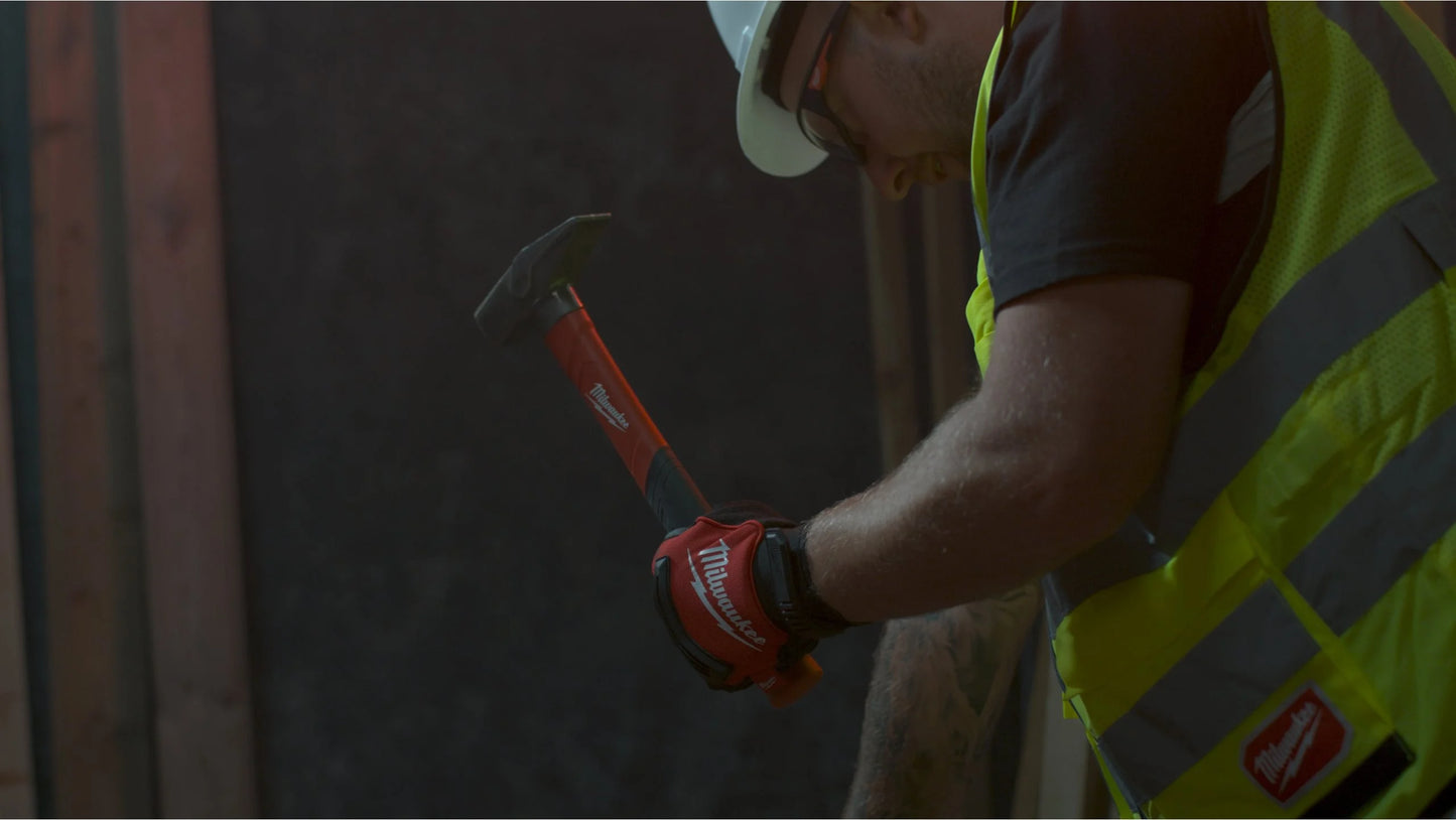 Milwaukee German-type fiberglass handle hammer