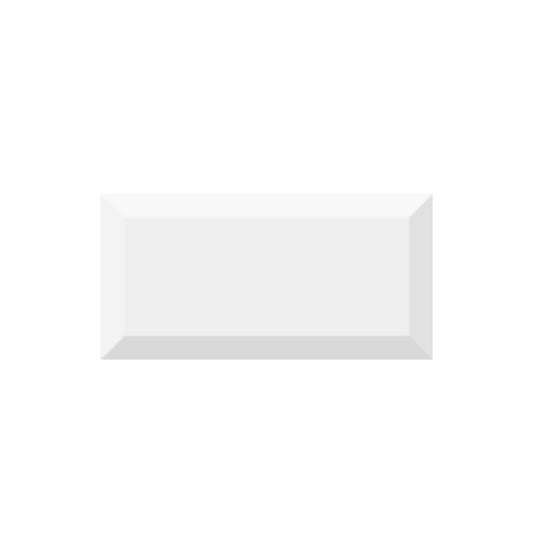Box of 50 Pieces White Mugat Tile 10x20 Vives (Box 1 m2)