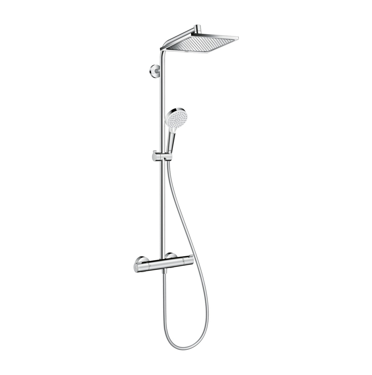 Crometta E 240 1 jet thermostatic shower set Chrome Hansgrohe