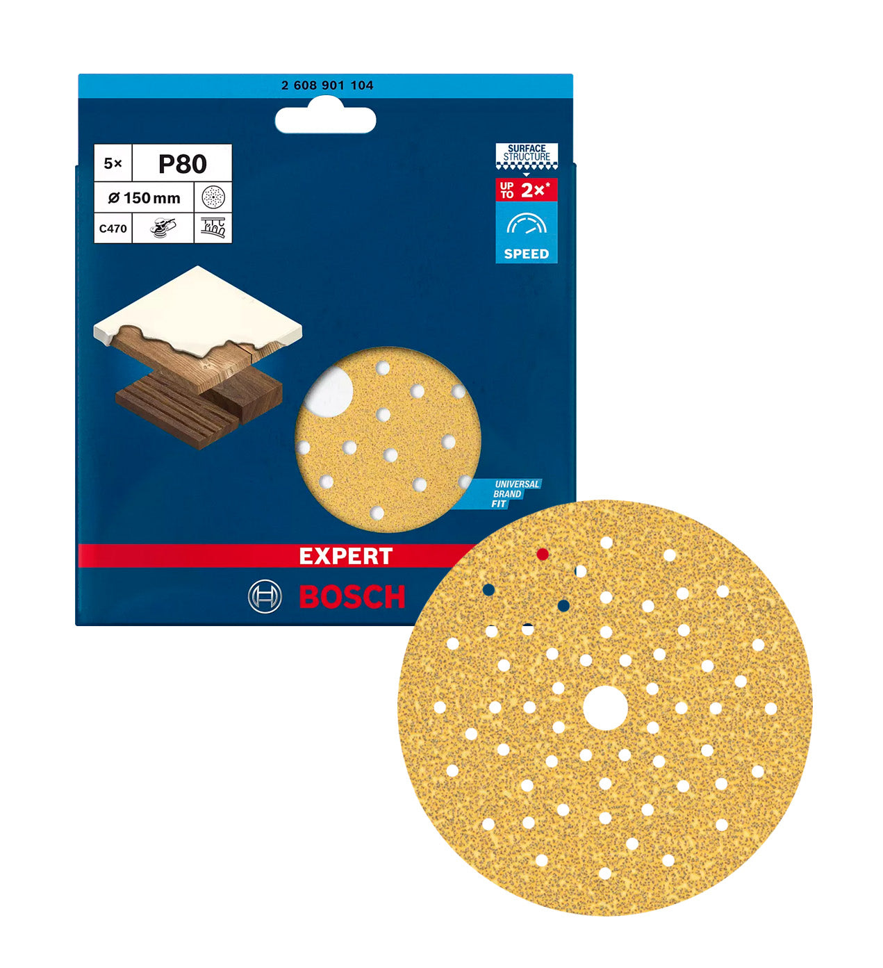 Bosch Expert C470 150mm sanding sheet 5 pcs