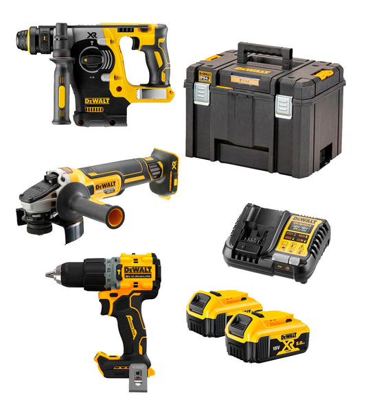 Kit 3 tools XR 18V ​​+ 2bat 5Ah + charger + TSTAK Dewalt DCK355P2T box