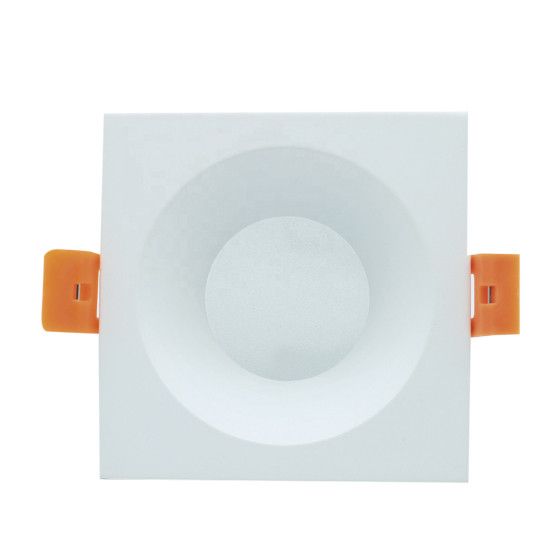 Embellecedor para GU10 cuadrado Aluminio Blanco Filux F1558 FILUX - 1