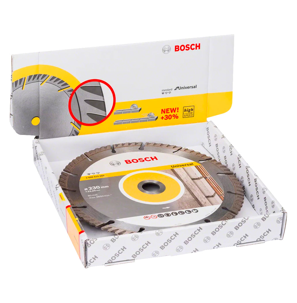 Box of 10 units of Standard Universal diamond cutting discs 230mm