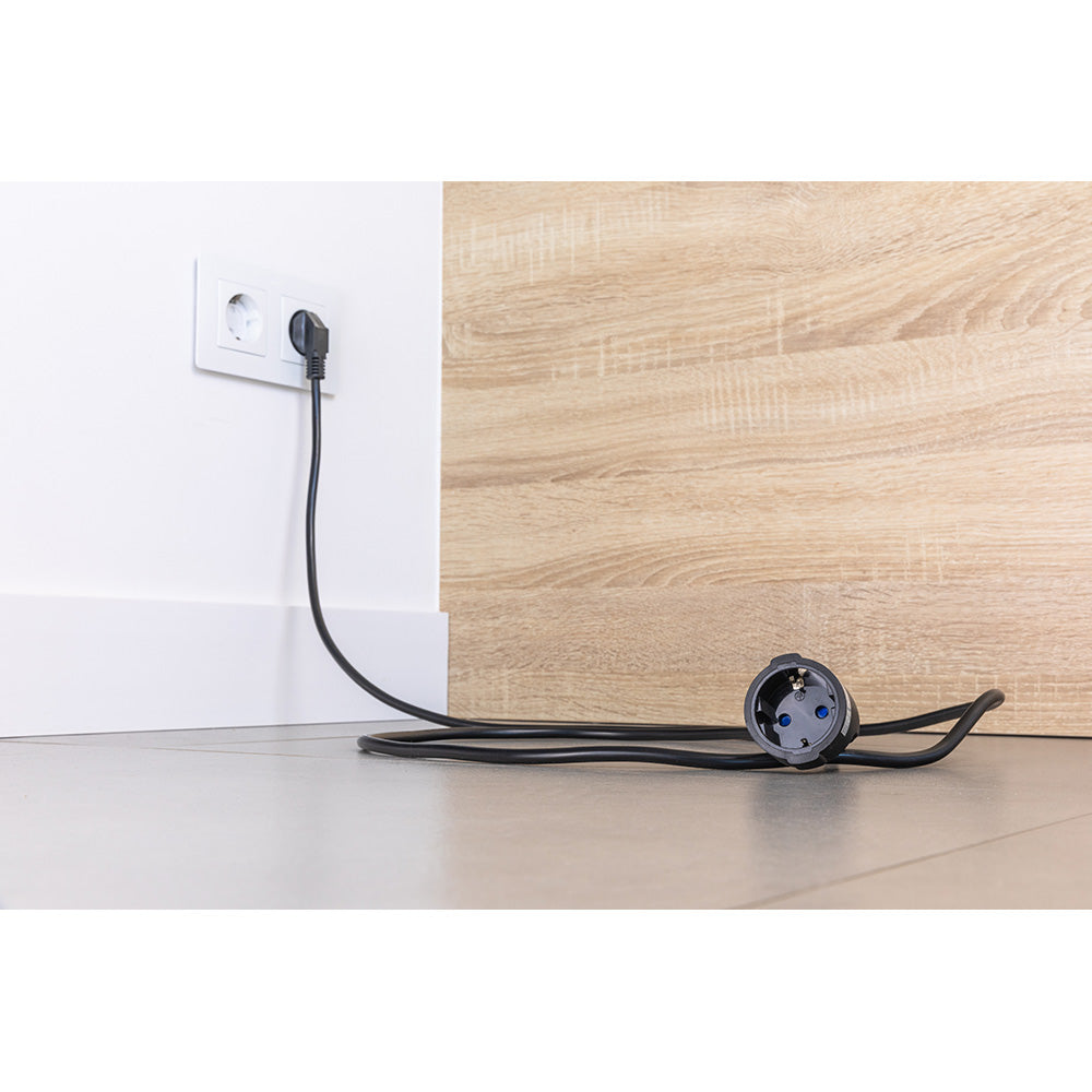 Prolongador con 1 toma 2P+T 16A 250V~ 5 m de cable H05VV-F 3G1,5mm² Negro EDM