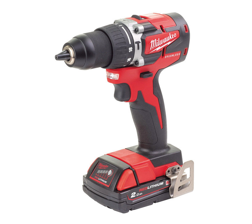 Taladro Percutor M18 con 2 baterías 2Ah + Cargador + Maletin Milwaukee M18 CBLPD-202C MILWAUKEE - 2