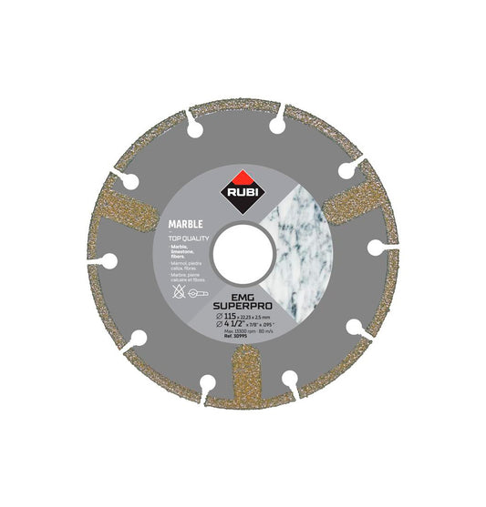 Disc diamantat din marmura electroplacata EMG SUPERPRO 115mm Rubi 30995