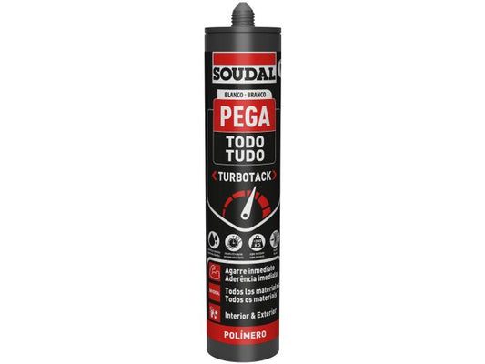Cartucho adhesivo Pega Todo Turbotack Blanco 290ml Soudal