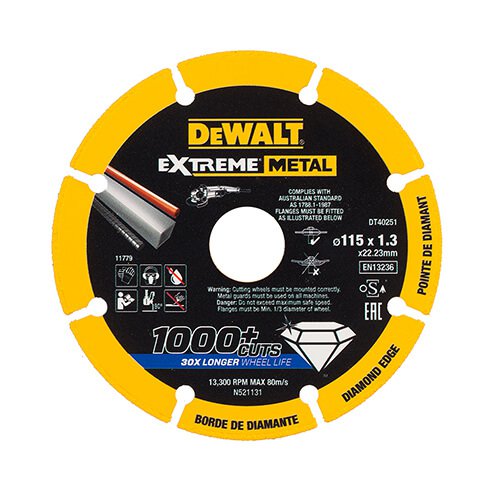 Disco de corte con borde diamantado Extreme Metal Dewalt DT40251