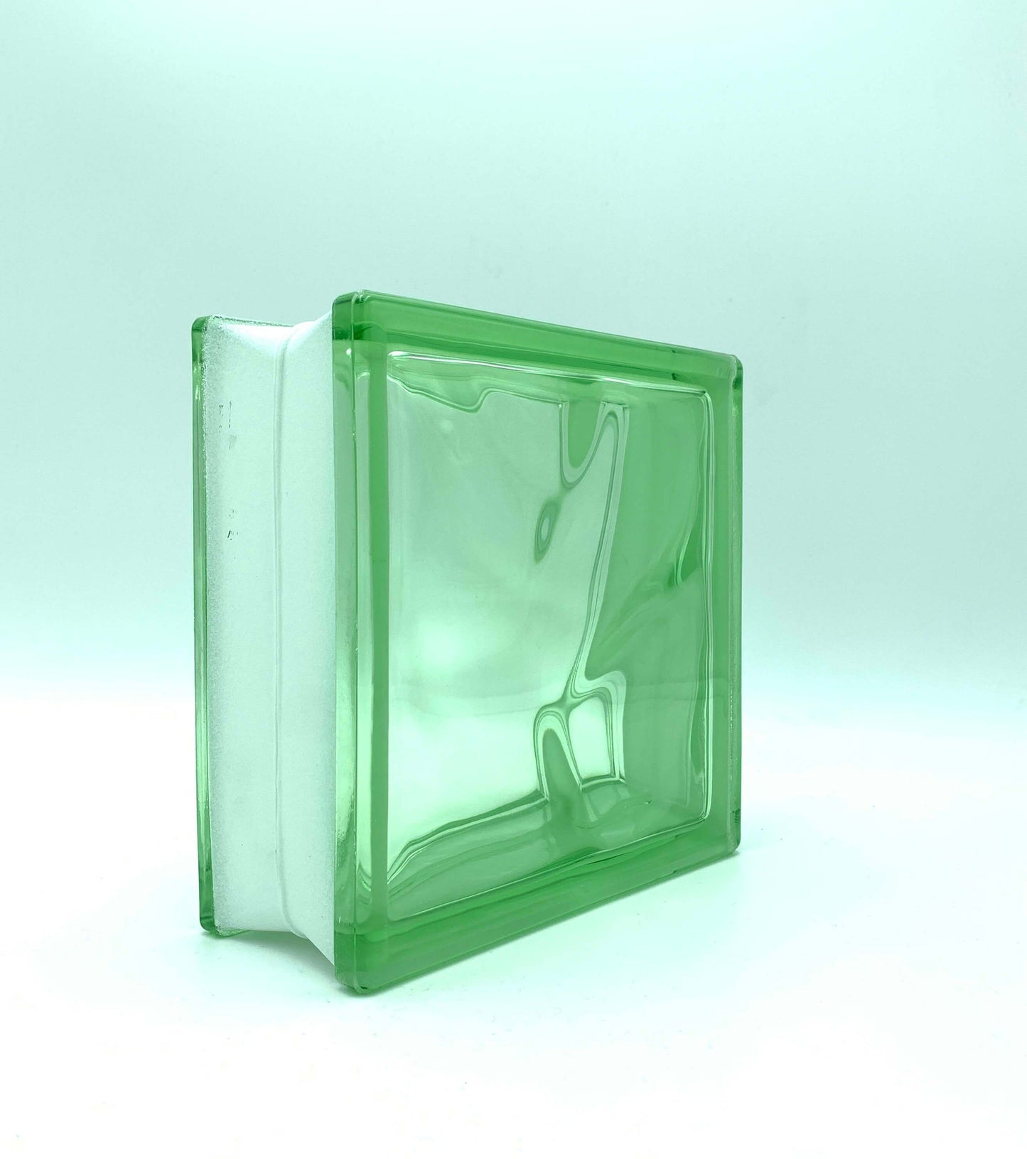 Bloque de vidrio Clear Wave 19x19x8 cm transparente