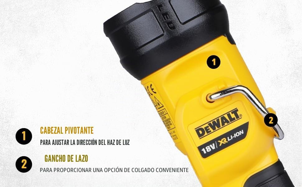 Led flashlight rotating head XR 18V ​​Dewalt DCL040