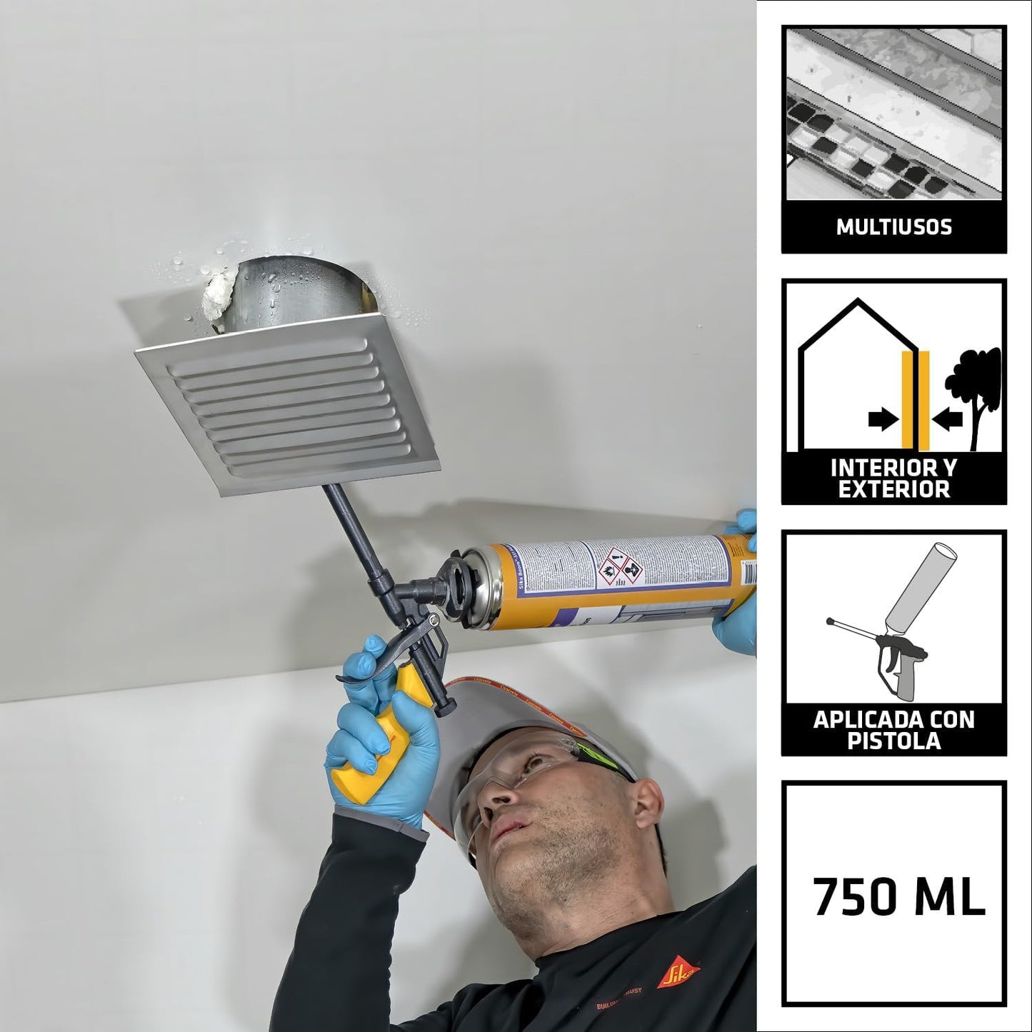 Self-expanding polyurethane foam 750ml Sika Boom-580