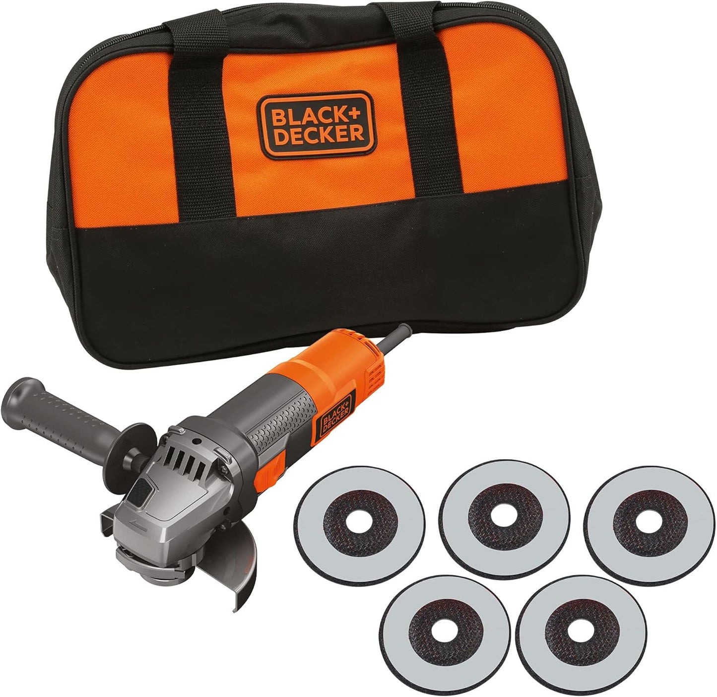 Corded angle grinder 900W 125cm with 5 discs BEG220SA5 Black+Decker