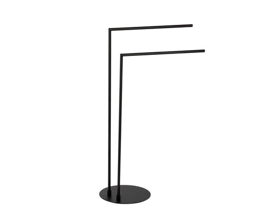 Andrea House Industrial Black Metal Freestanding Towel Rack