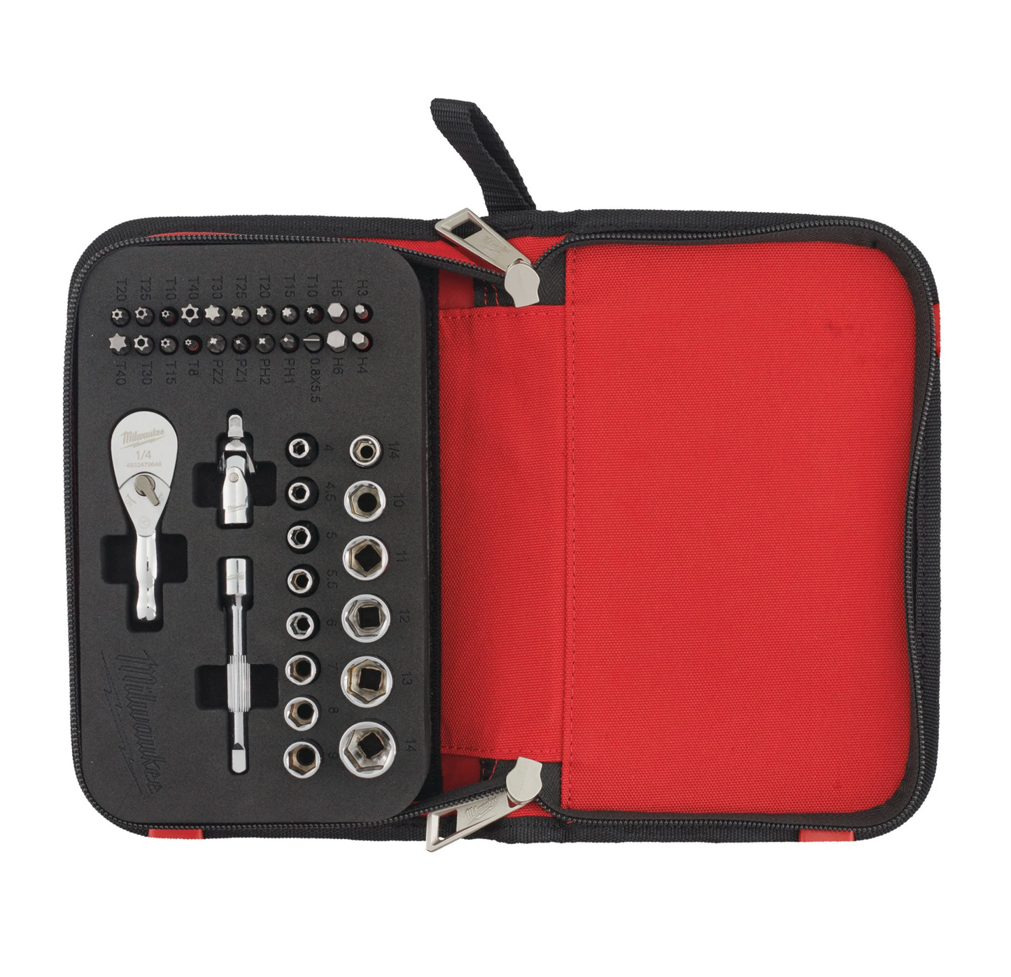 Milwaukee 1/4" Compact Ratchet Set with Accessories