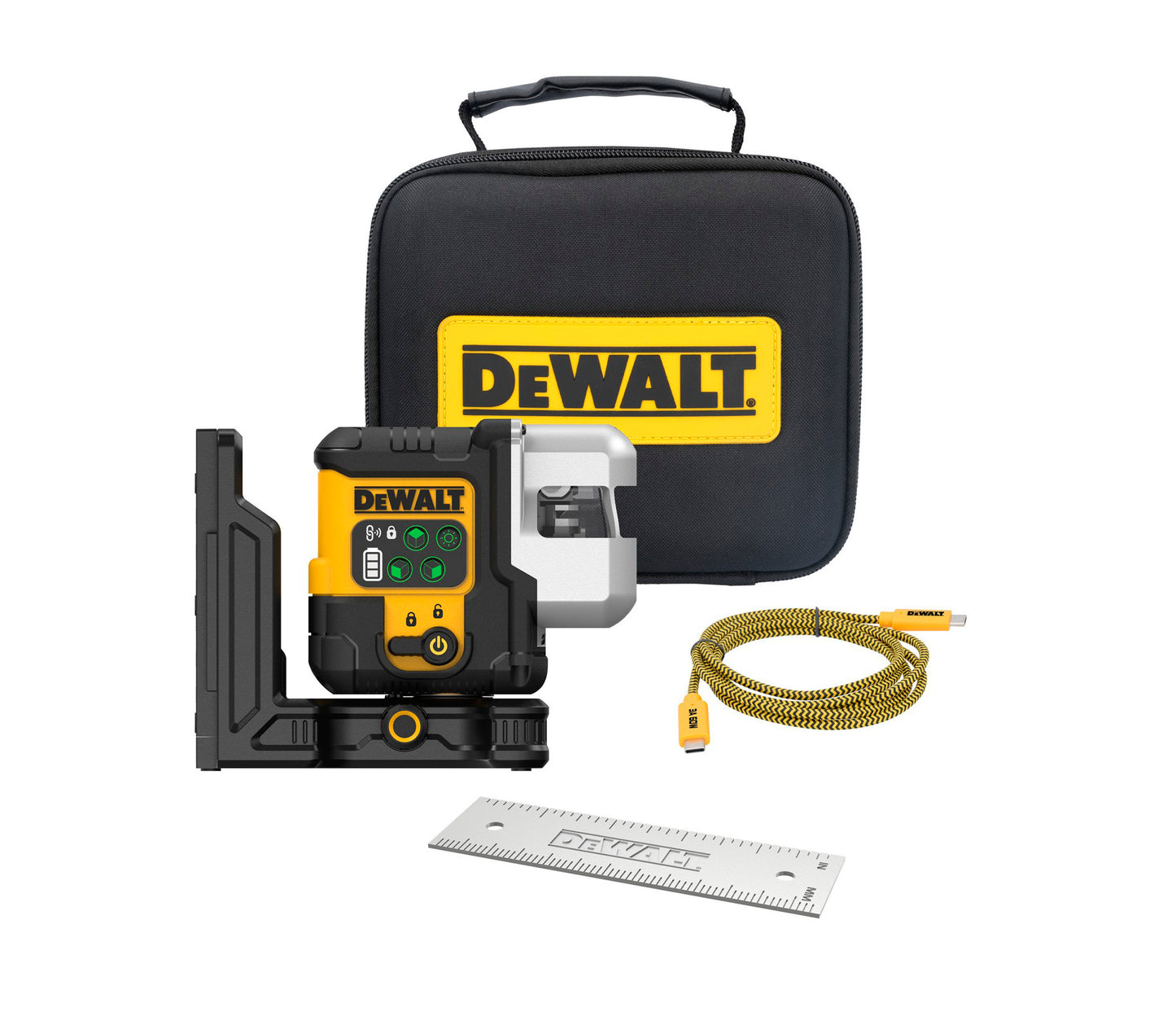 Dewalt DCLE14301GB 3-Line 180° Green USB-C Self-Leveling Laser Level