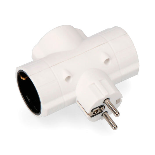 EDM Economical Triple T/TL Type F Plug 16A 250V 4.8mm
