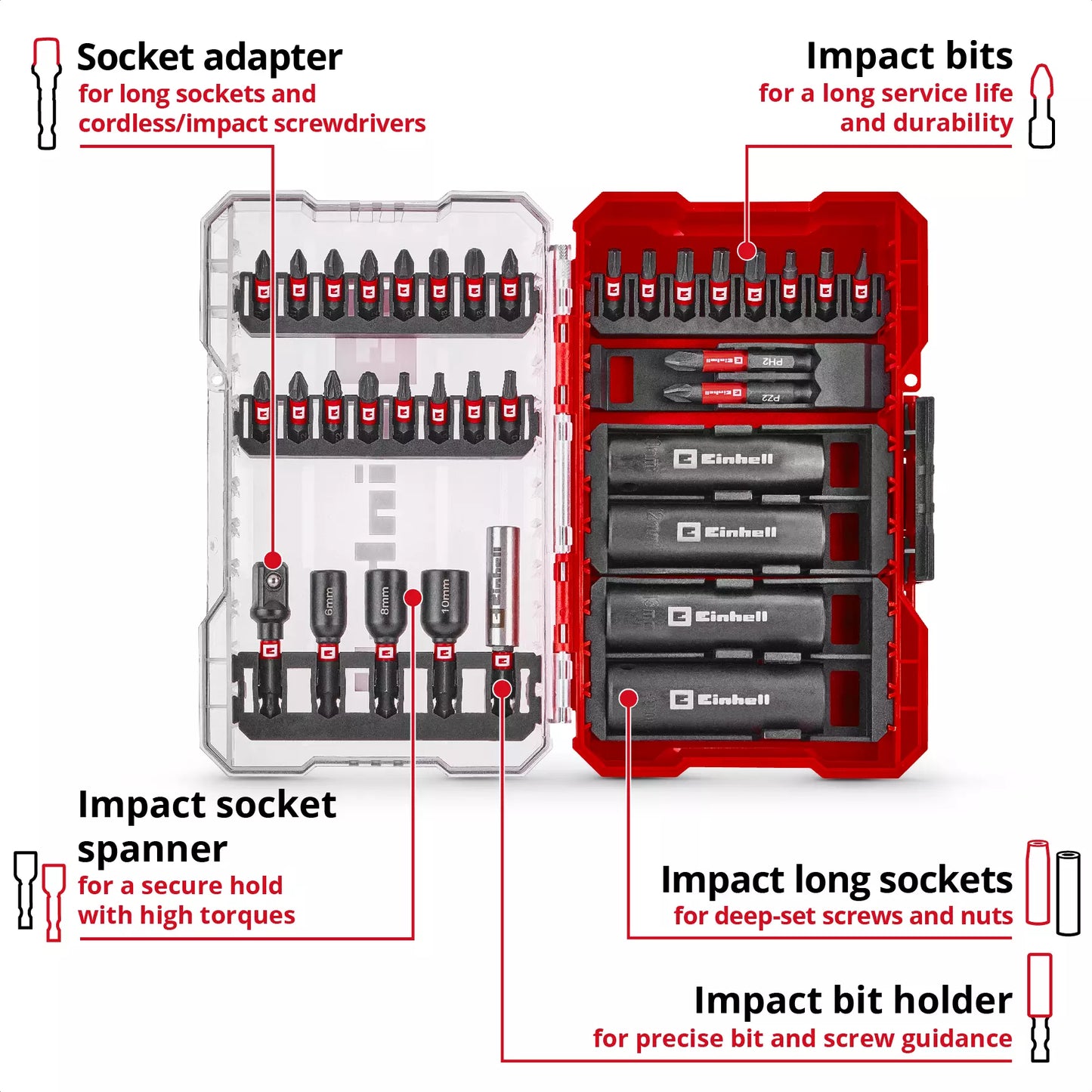 Einhell M-CASE 35-piece bit and socket set 49109230