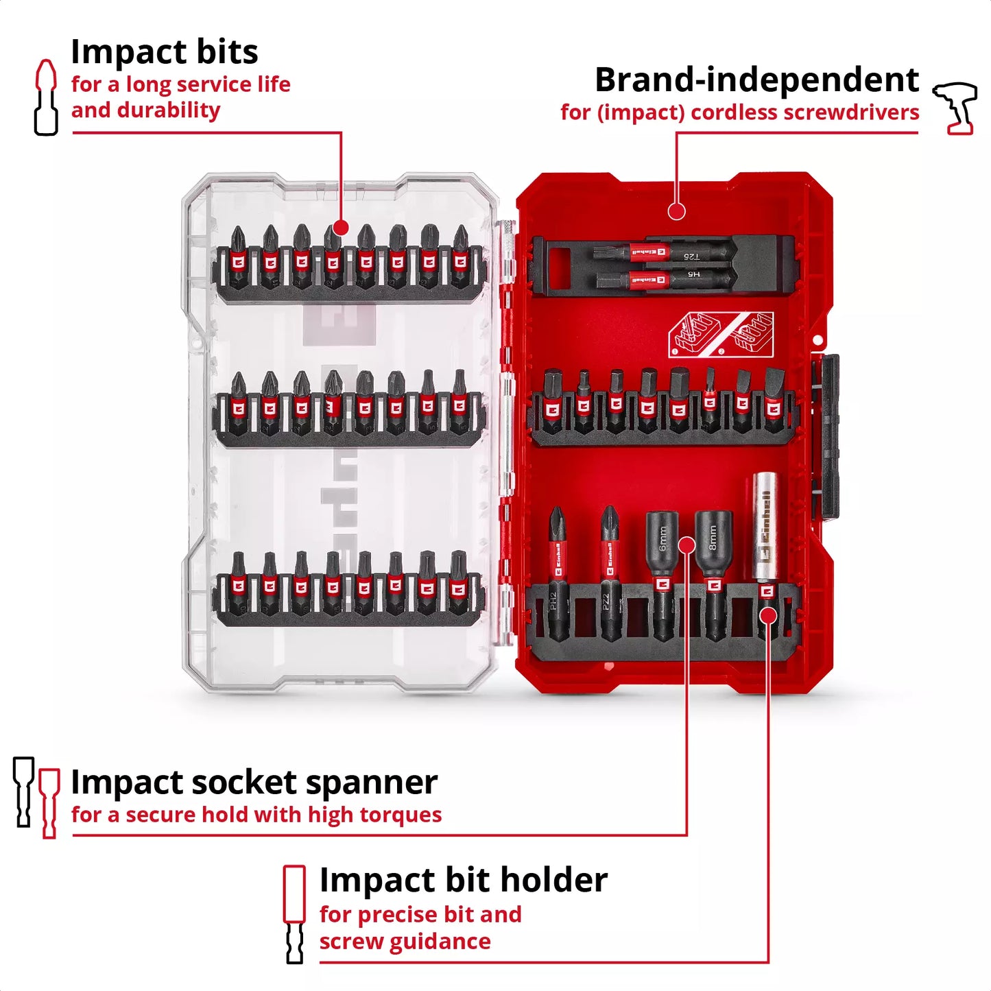 39-piece M-CASE Einhell bit set 49109210