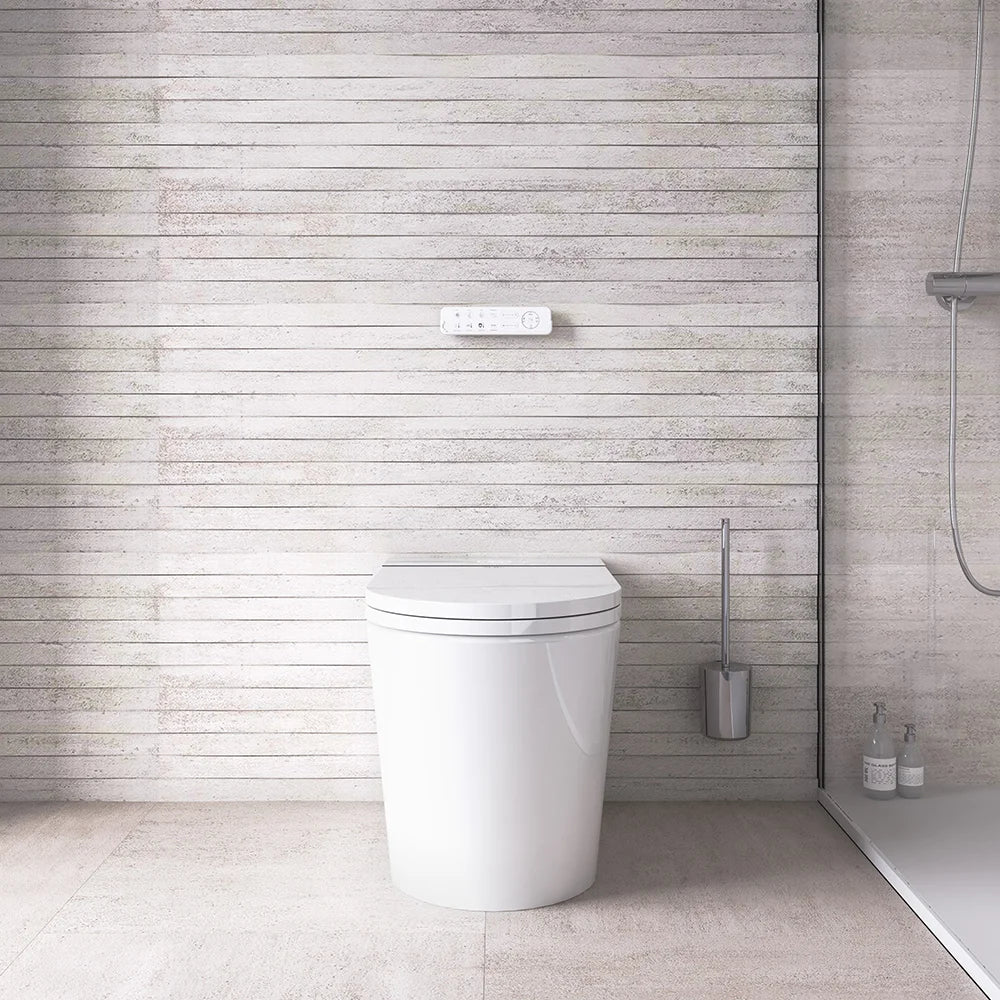 Mizubath Rada Floor White Japanese Toilet with Smart Cleaning