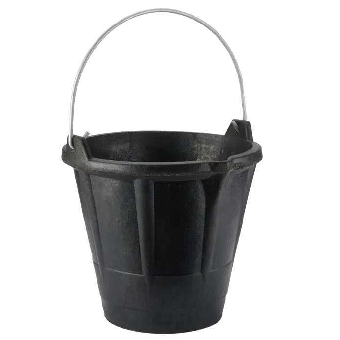 Bellota BKCIND12BM 12L Industrial Rubber Bucket with Metal Handle