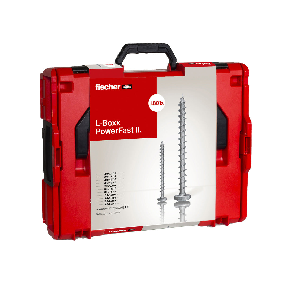 PowerFast II L-BOXX 102 PH 1,800 Screws + 10-Piece ProfiBit Set Fischer