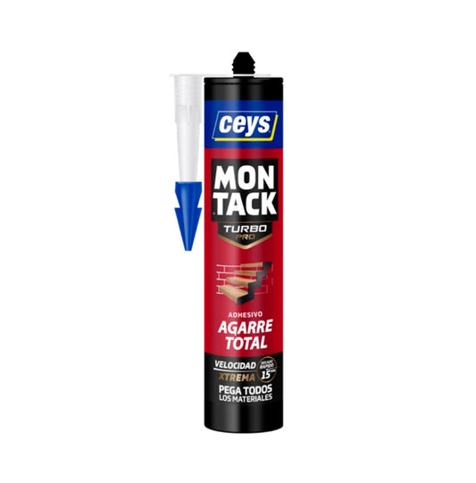 Cartucho Adhesivo de montaje Agarre Total Turbo Pro Montack Ceys 290ml