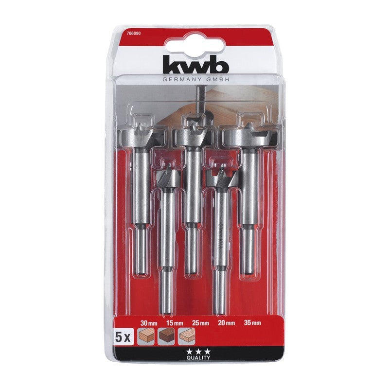 Juego de 5 brocas bisagra KWB 49706090
