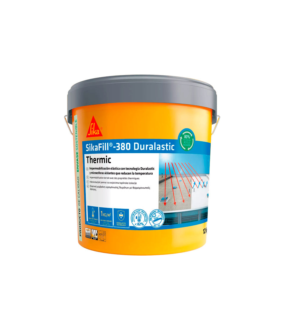 Sikafill-380 Thermic White 12kg Hidroizolație elastică cu proprietăți termice