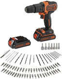 Taladro Percutor Black+Decker 18V + 80 Accesorios 2 Bat 1,5Ah con Caja BDCHD18BAFC-QW BLACK + DECKER - 2