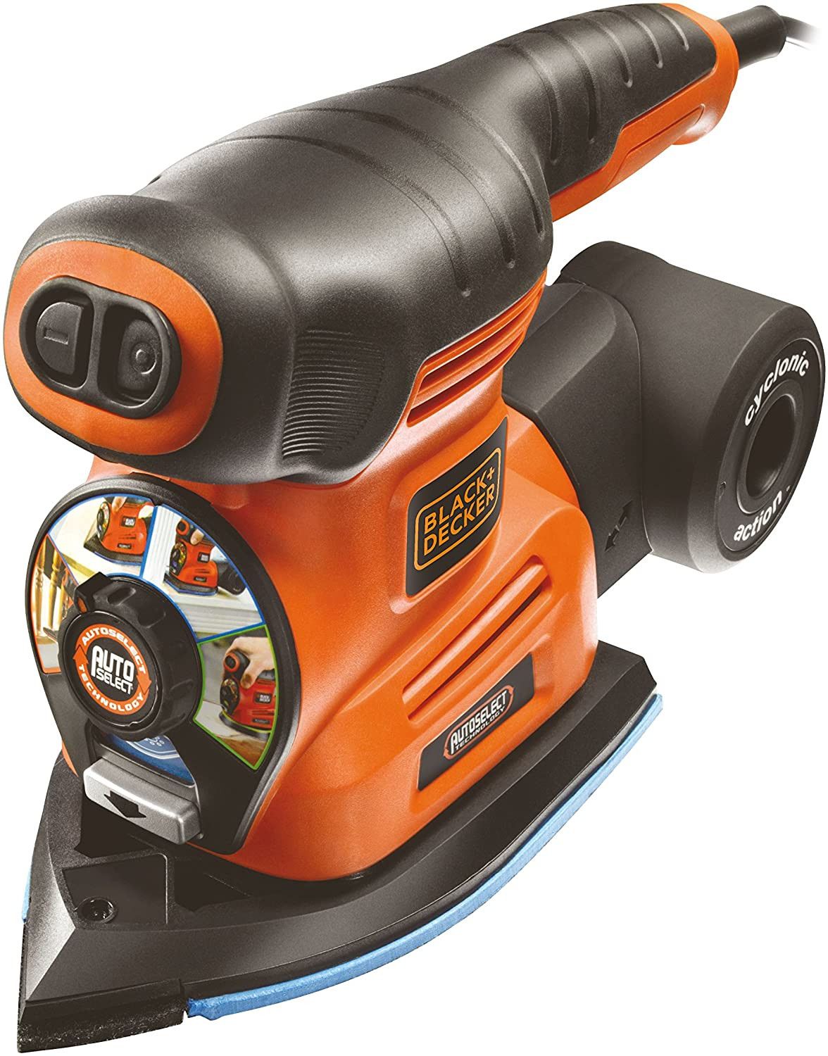 Lijadora multifuncional Black&Decker KA280LK - 220w  tecnología autoselect 4 en 1 con 22accesorios y bolsa de transporte BLACK +